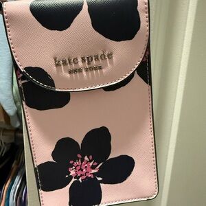 Kate Spade Pink and Navy Floral Phone Crossbody